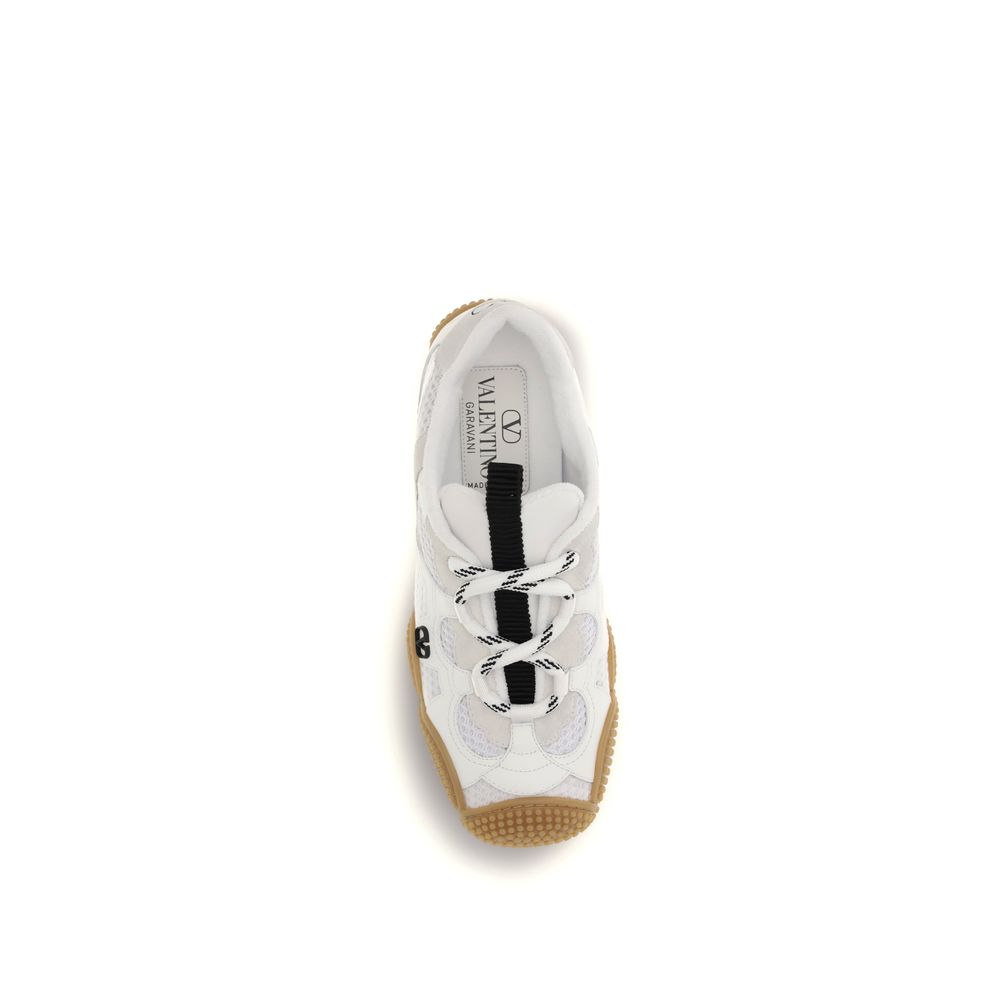 Valentino Garavani White Polyamide Athletic Sneakers - ClickThatClicks 
