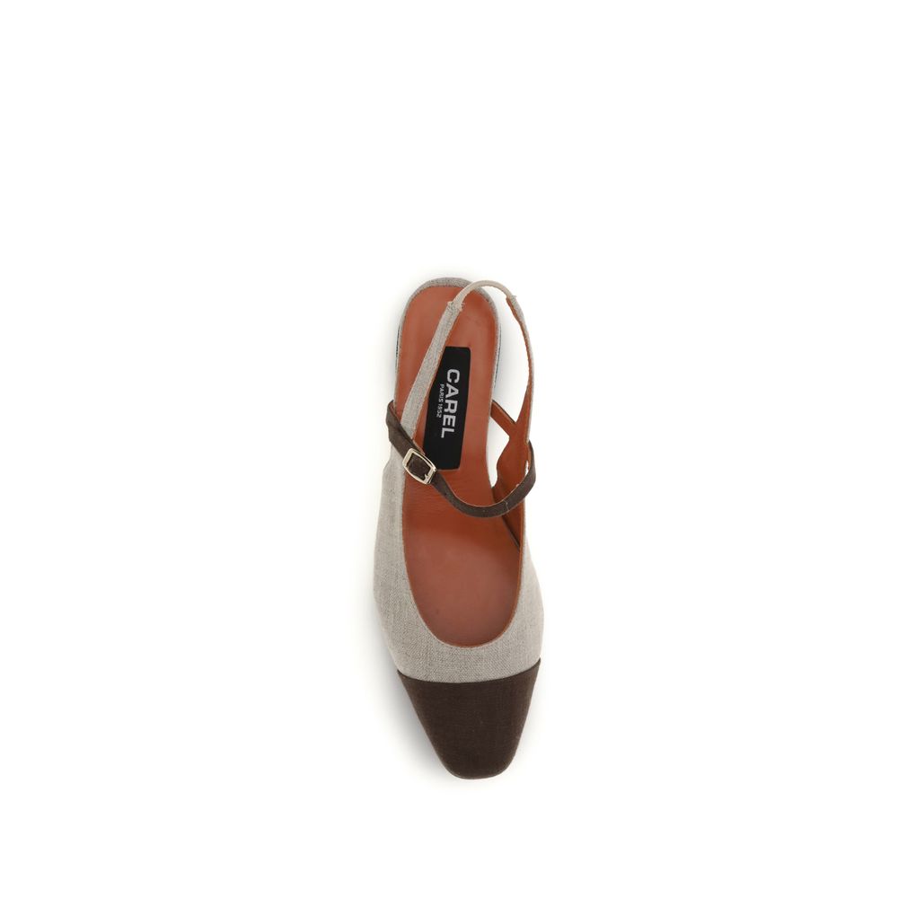 Carel Paris Beige Cotton Ballet Flats - ClickThatClicks 
