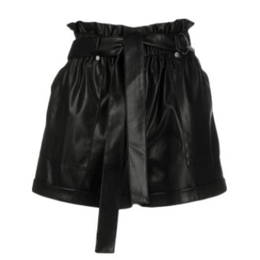 Patrizia Pepe Black Polyethylene Shorts - ClickThatClicks 