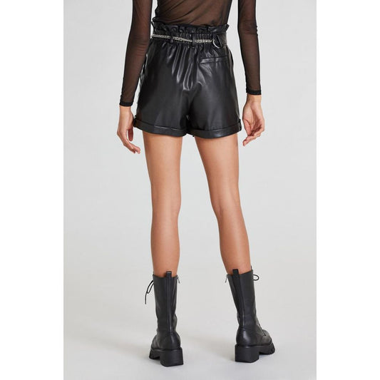 Patrizia Pepe Black Polyethylene Shorts - ClickThatClicks 
