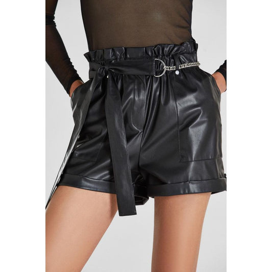 Patrizia Pepe Black Polyethylene Shorts - ClickThatClicks 