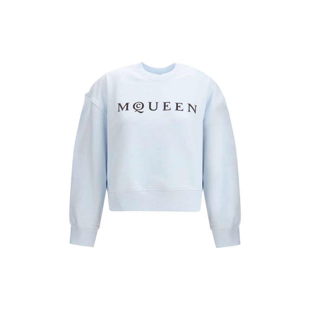 Alexander McQueen Blue Cotton Sweatshirt - ClickThatClicks 