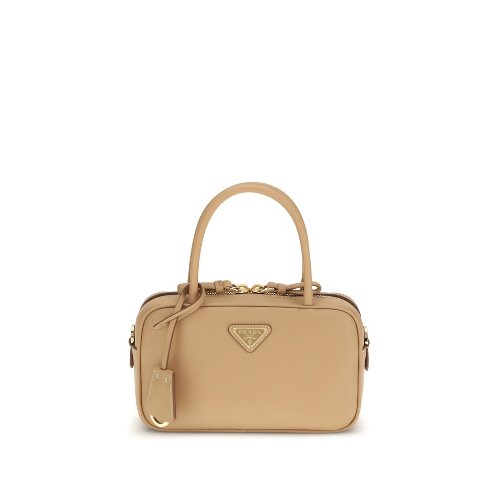 Prada Beige Calf Leather Bos Taurus Handbag - ClickThatClicks 