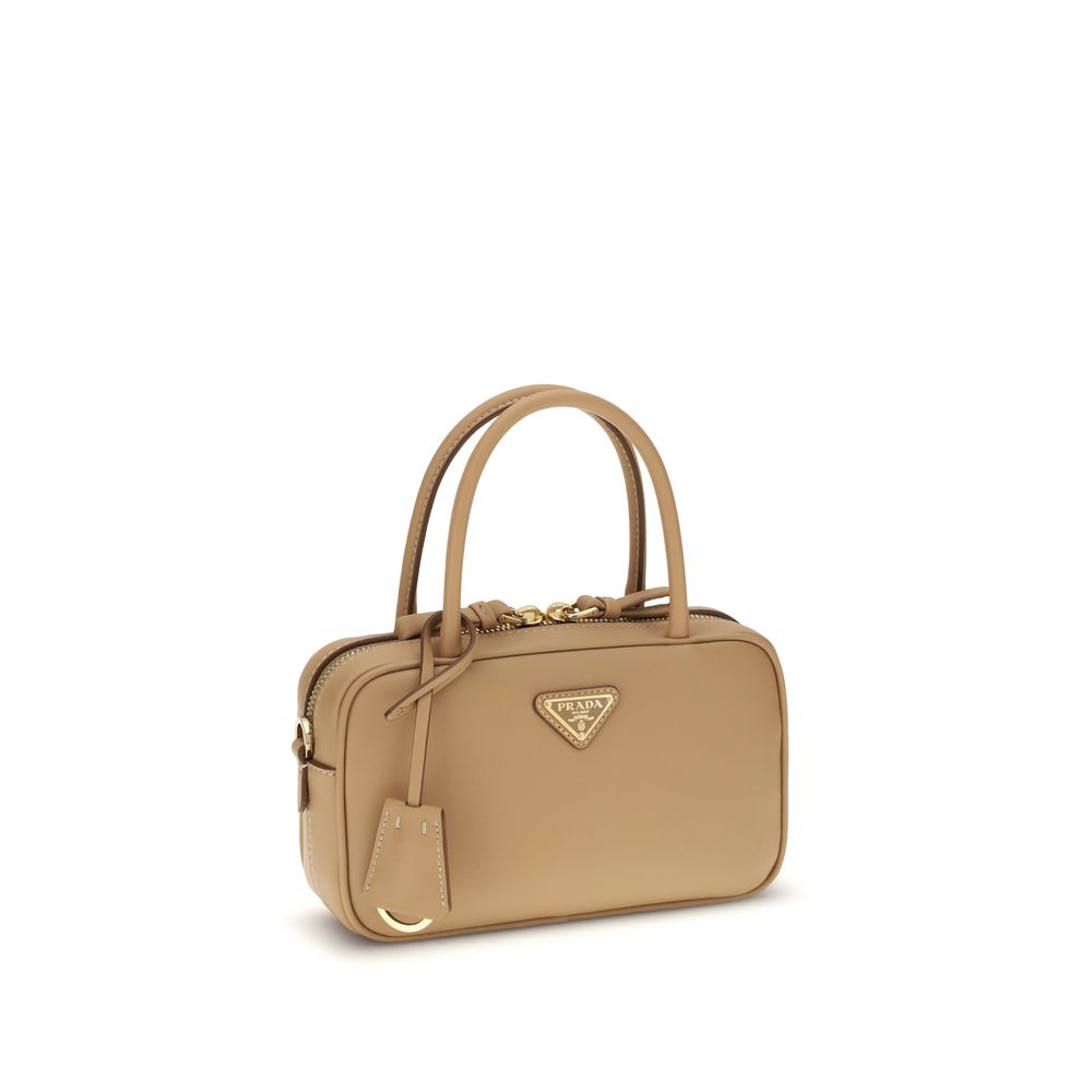 Prada Beige Calf Leather Bos Taurus Handbag - ClickThatClicks 