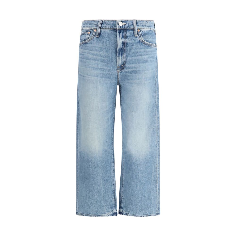 Mother Denim Blue Cotton Cropped Jeans - ClickThatClicks 