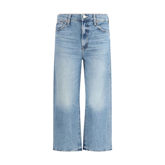Mother Denim Blue Cotton Cropped Jeans - ClickThatClicks 
