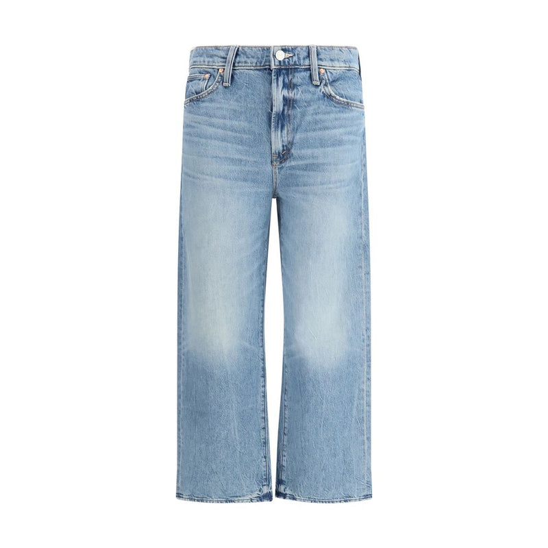 Mother Denim Blue Cotton Cropped Jeans