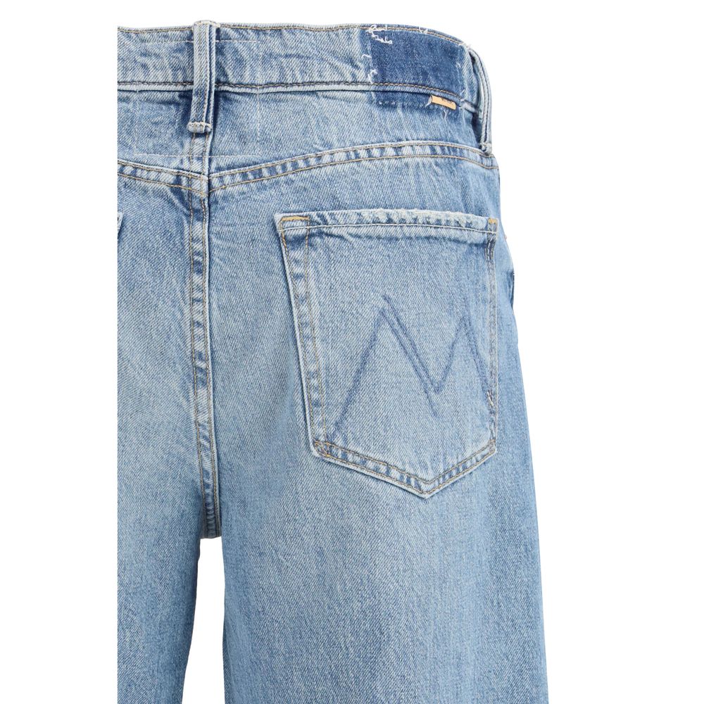 Mother Denim Blue Cotton Cropped Jeans - ClickThatClicks 