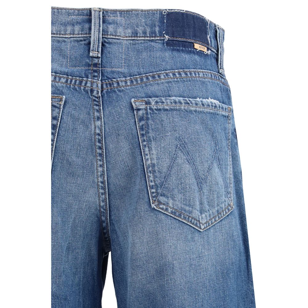 Mother Denim Blue Cotton Flared Jeans - ClickThatClicks 