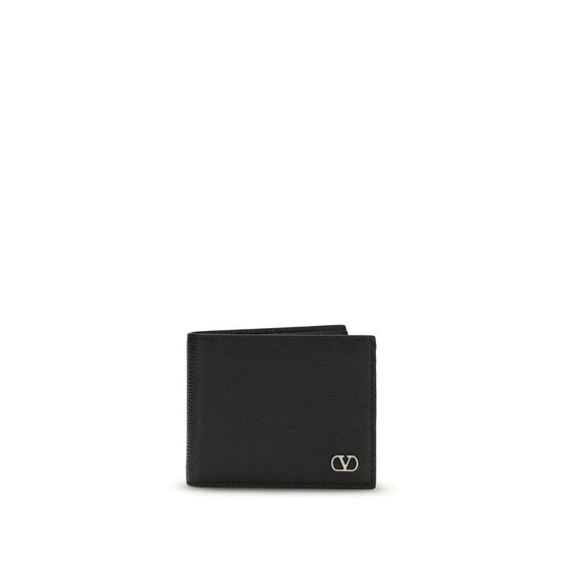 Valentino Garavani Black Calf Leather Bos Taurus Wallet