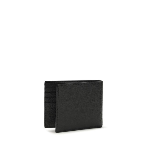 Valentino Garavani Black Calf Leather Bos Taurus Wallet - ClickThatClicks 