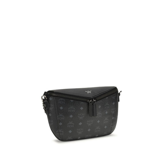 MCM Black Calf Leather Bos Taurus Shoulder Bag - ClickThatClicks 