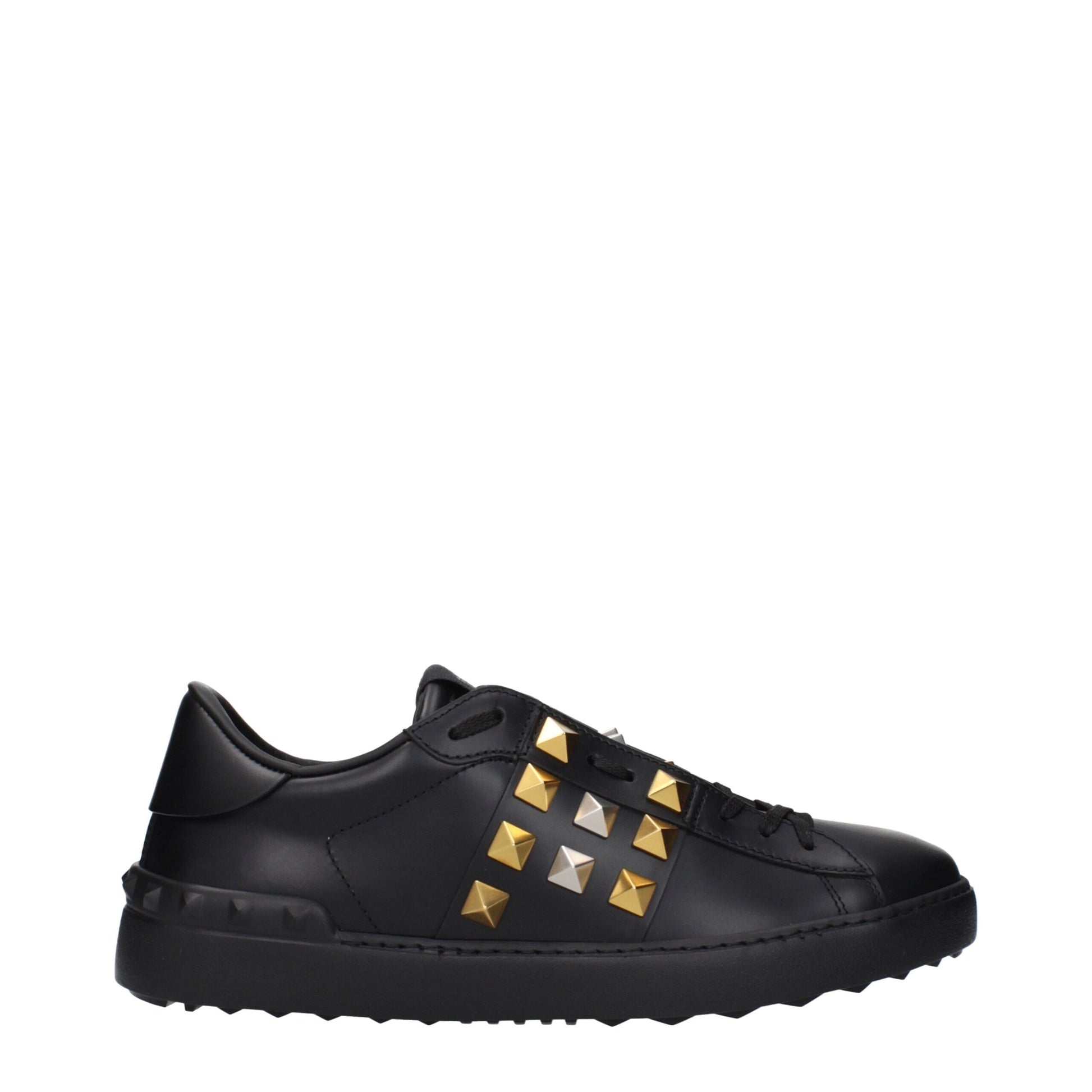 Valentino Garavani Black Leather Sneakers - ClickThatClicks 