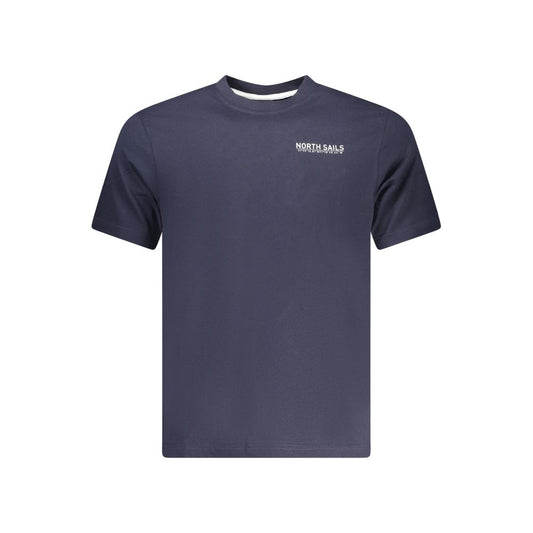 North Sails Blue Cotton Men T-Shirt - ClickThatClicks 