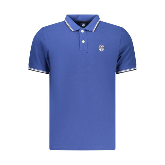 North Sails Blue Cotton Men Polo Shirt - ClickThatClicks 
