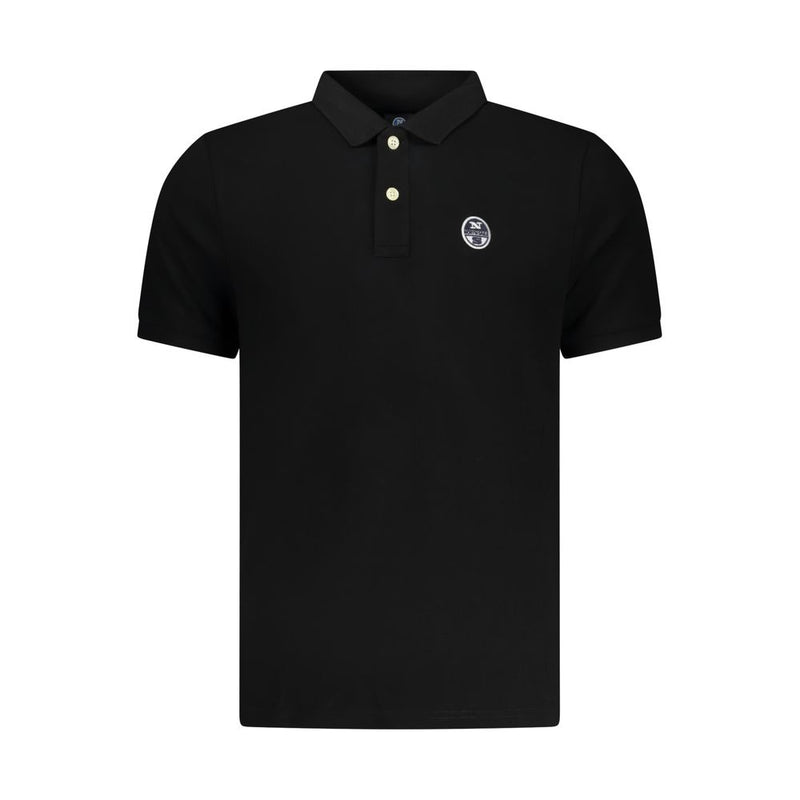 North Sails Black Cotton Mens Polo Shirt