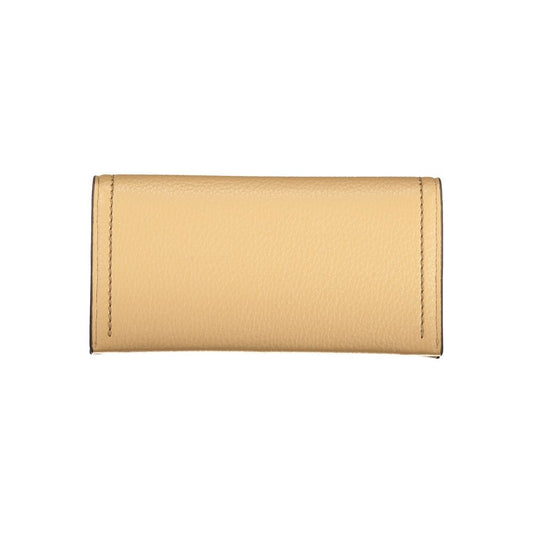 Mario Valentino Beige Polyurethane Women Wallet - ClickThatClicks 