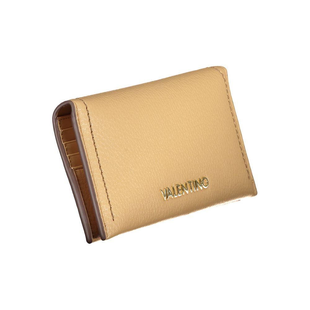 Mario Valentino Beige Polyurethane Women Wallet - ClickThatClicks 