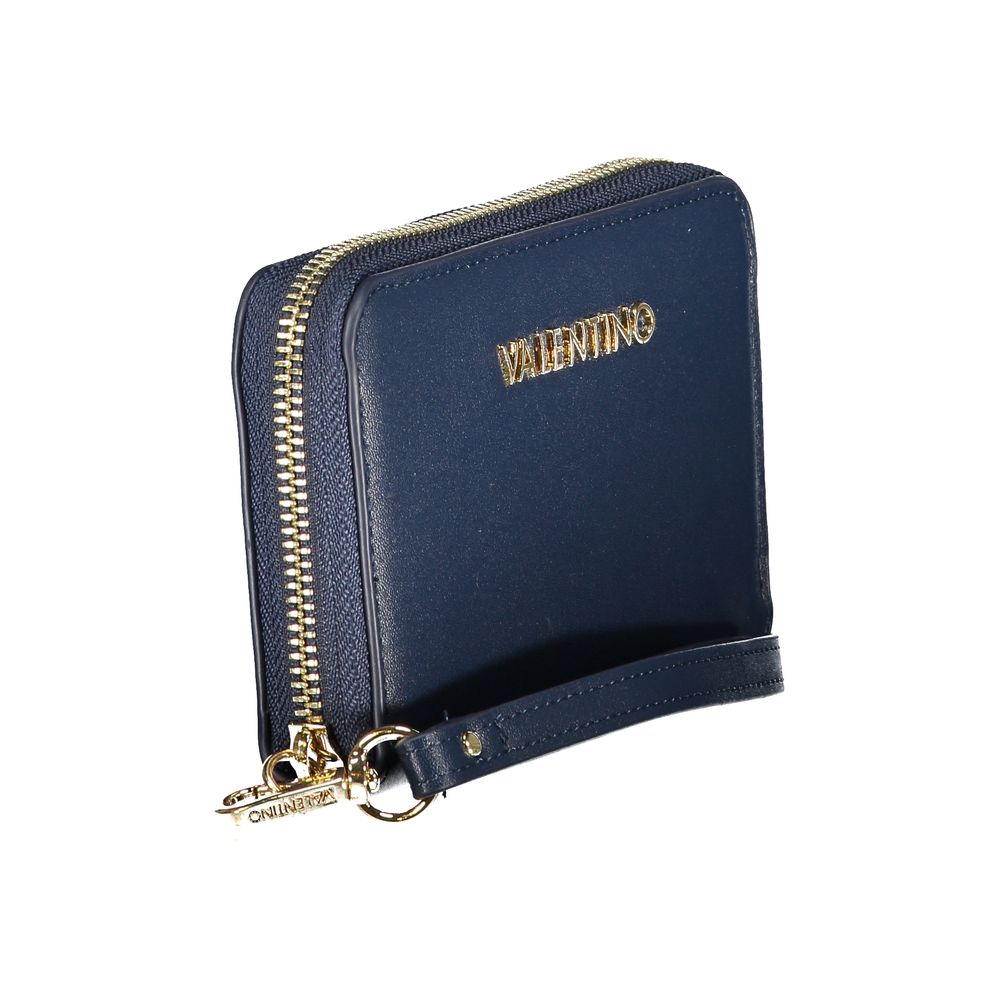 Mario Valentino Blu Polyurethane Women Wallet - ClickThatClicks 