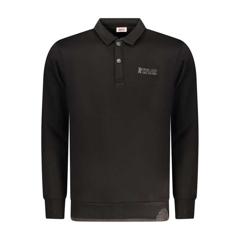 Rifle Nero Cotton Men Polo Shirt