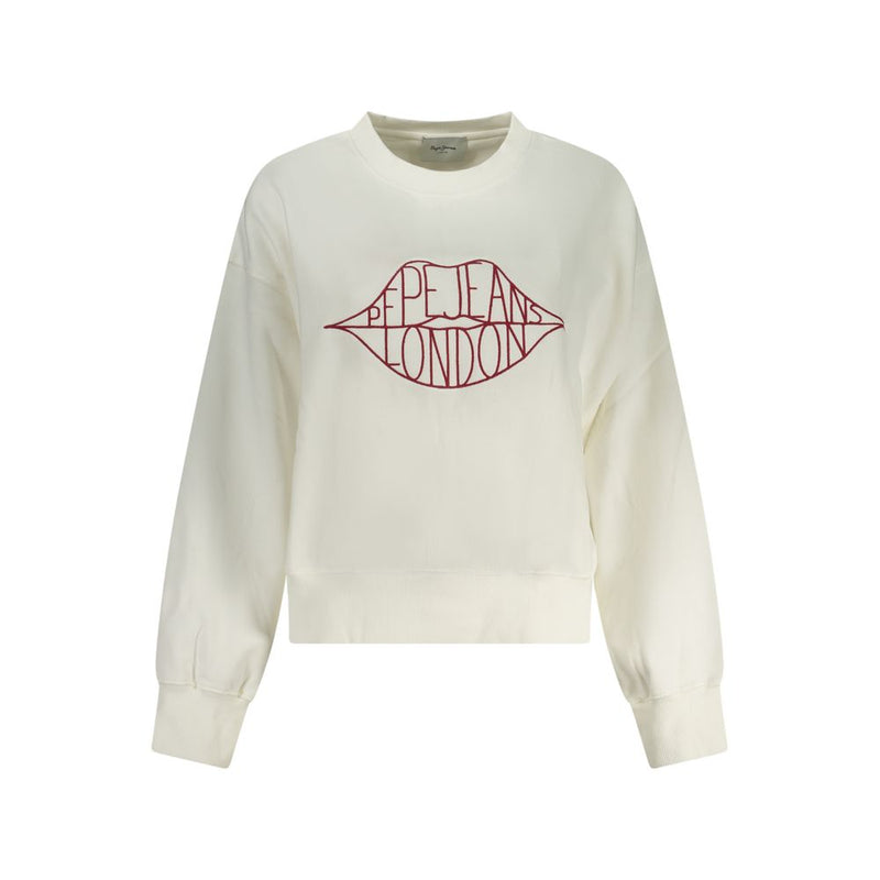 Pepe Jeans Bianco Cotton Women's Sweatshirt