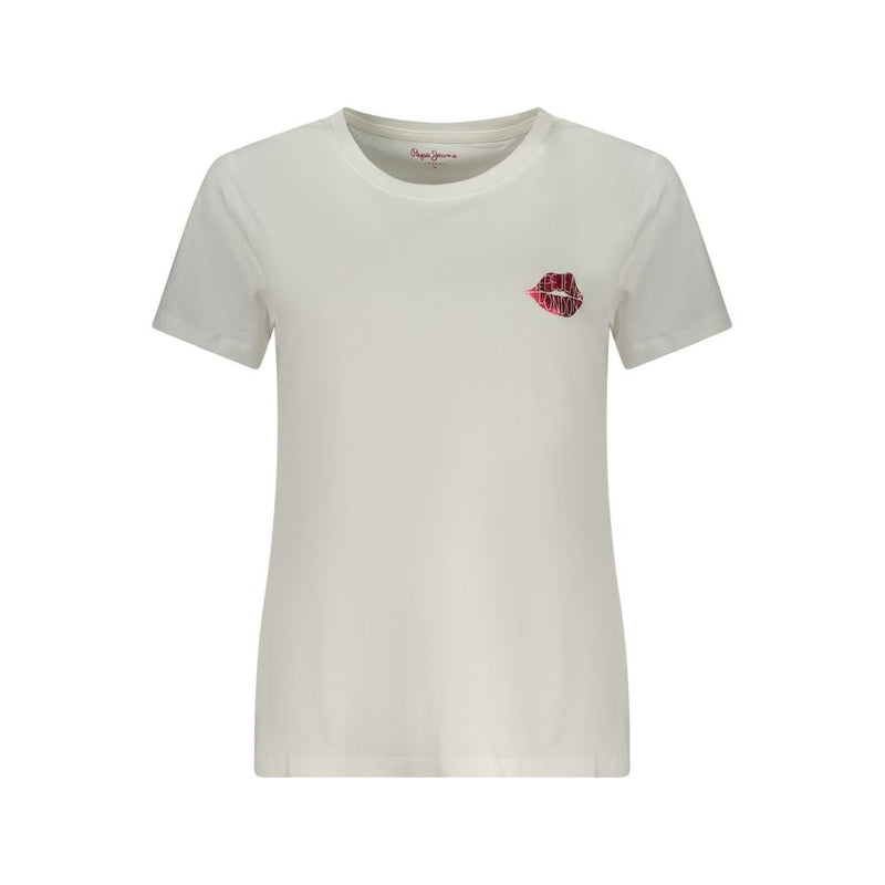 Pepe Jeans Bianco Cotton Women T-Shirt