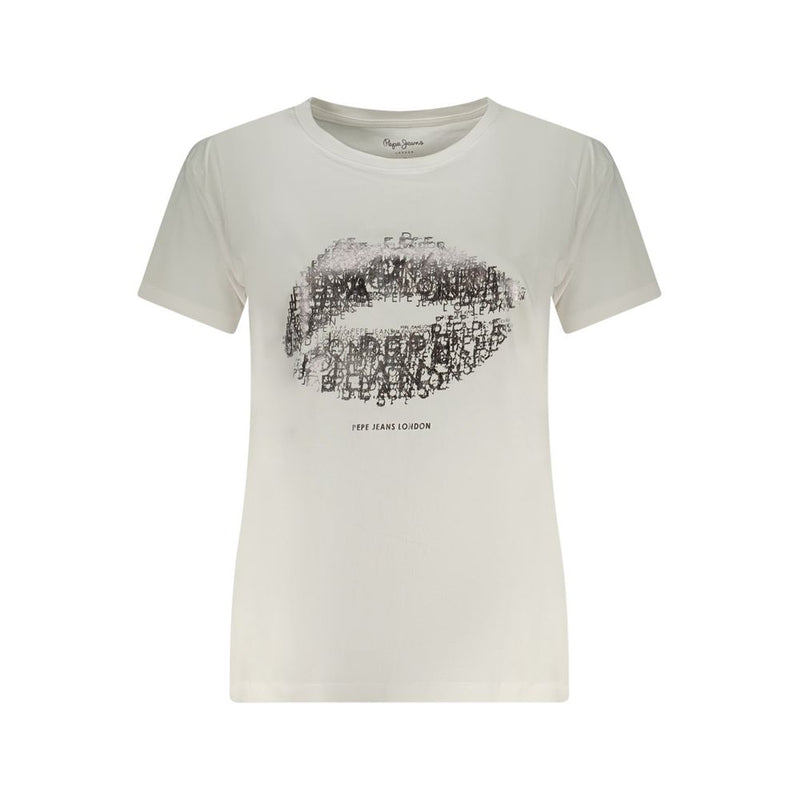 Pepe Jeans Bianco Cotton Women T-Shirt