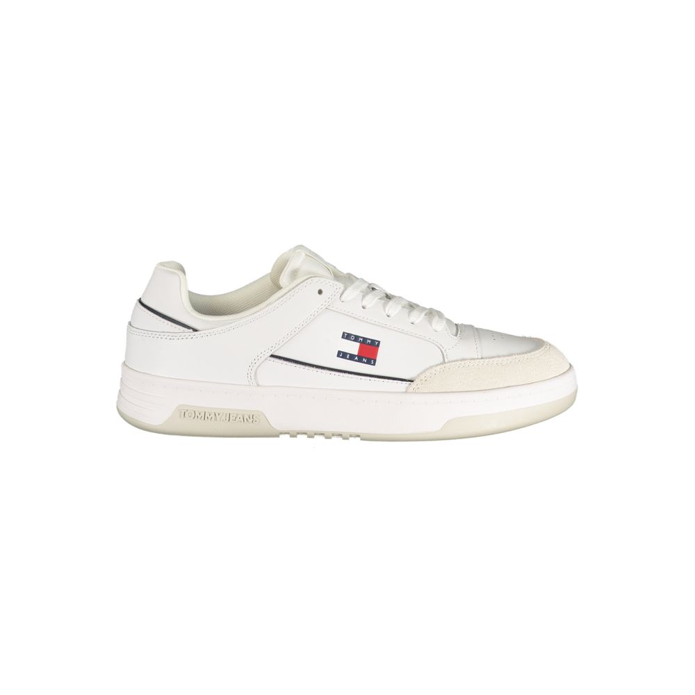 Tommy Hilfiger White Polyurethane Men Sneaker - ClickThatClicks 