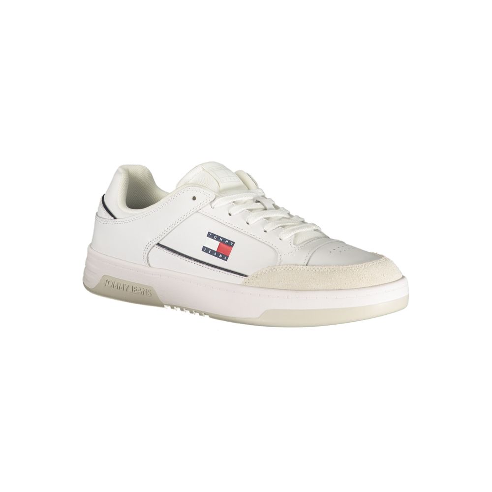 Tommy Hilfiger White Polyurethane Men Sneaker - ClickThatClicks 
