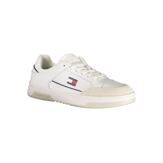 Tommy Hilfiger White Polyurethane Men Sneaker - ClickThatClicks 