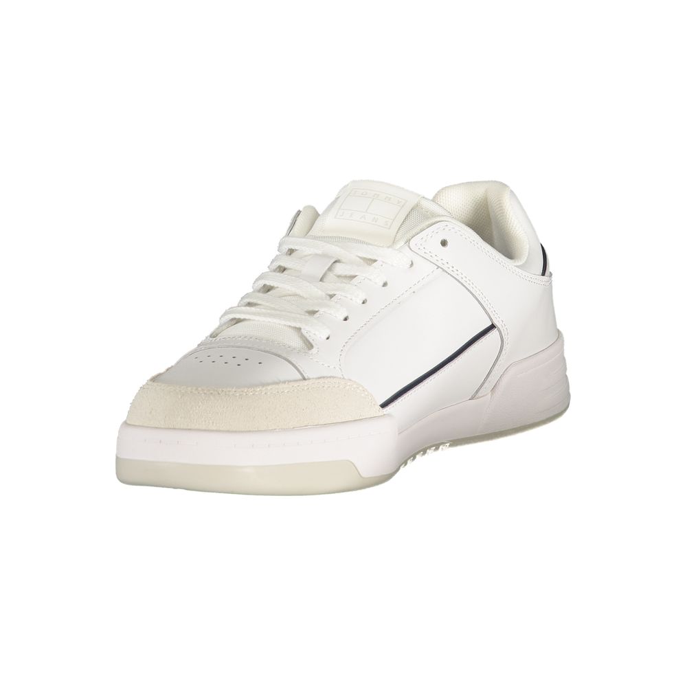 Tommy Hilfiger White Polyurethane Men Sneaker - ClickThatClicks 