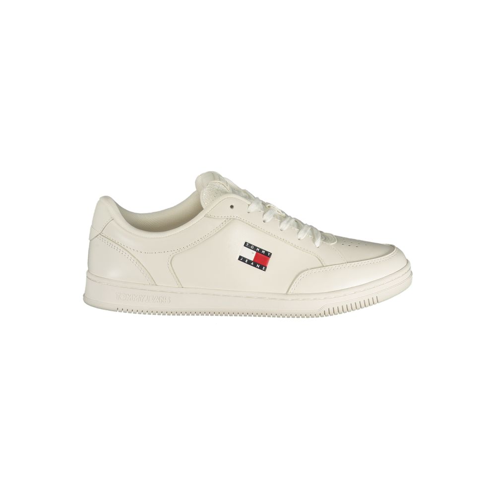 Tommy Hilfiger White Polyurethane Men Sneaker - ClickThatClicks 