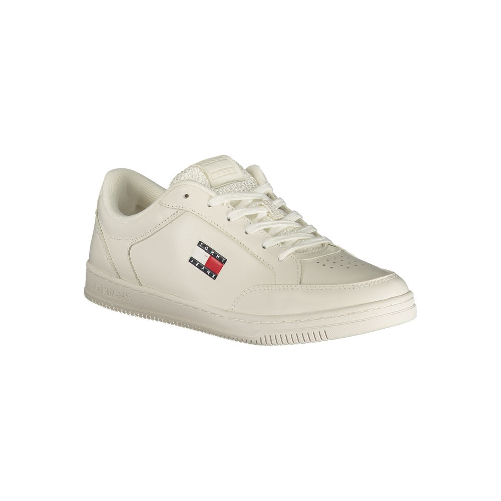 Tommy Hilfiger White Polyurethane Men Sneaker - ClickThatClicks 