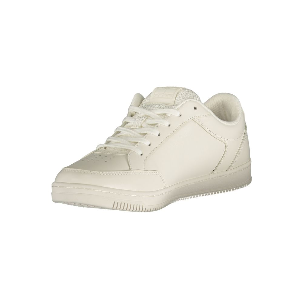 Tommy Hilfiger White Polyurethane Men Sneaker - ClickThatClicks 
