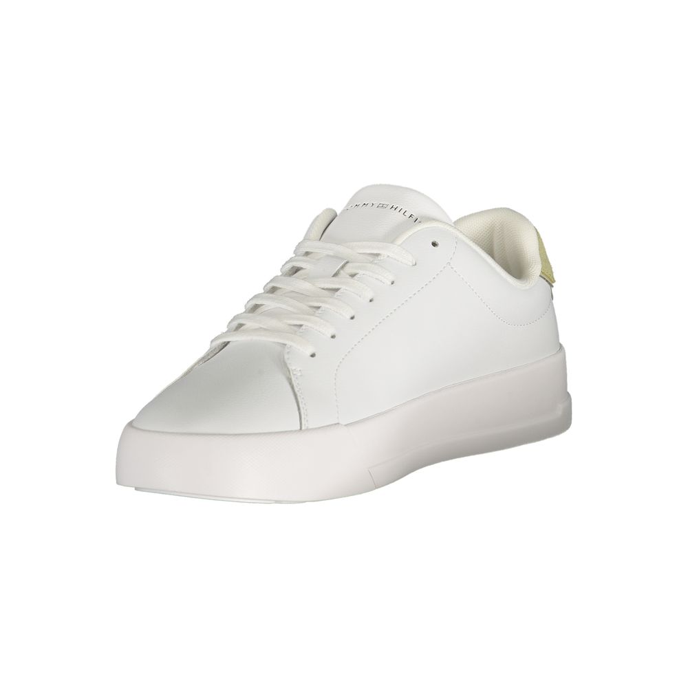 Tommy Hilfiger Bianco Polyurethane Men Sneaker - ClickThatClicks 