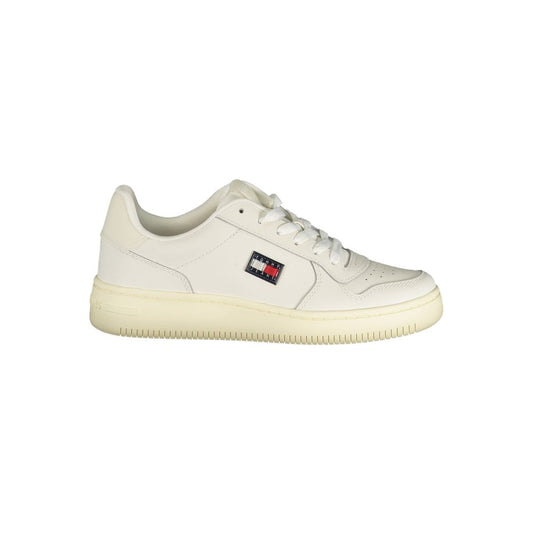 Tommy Hilfiger Bianco Polyurethane Women Sneaker - ClickThatClicks 