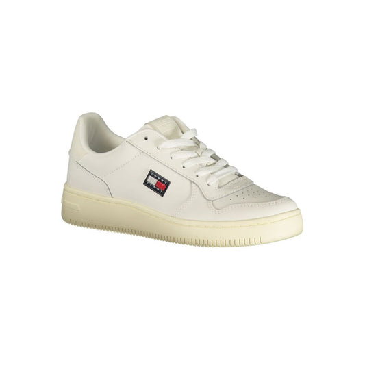 Tommy Hilfiger Bianco Polyurethane Women Sneaker - ClickThatClicks 