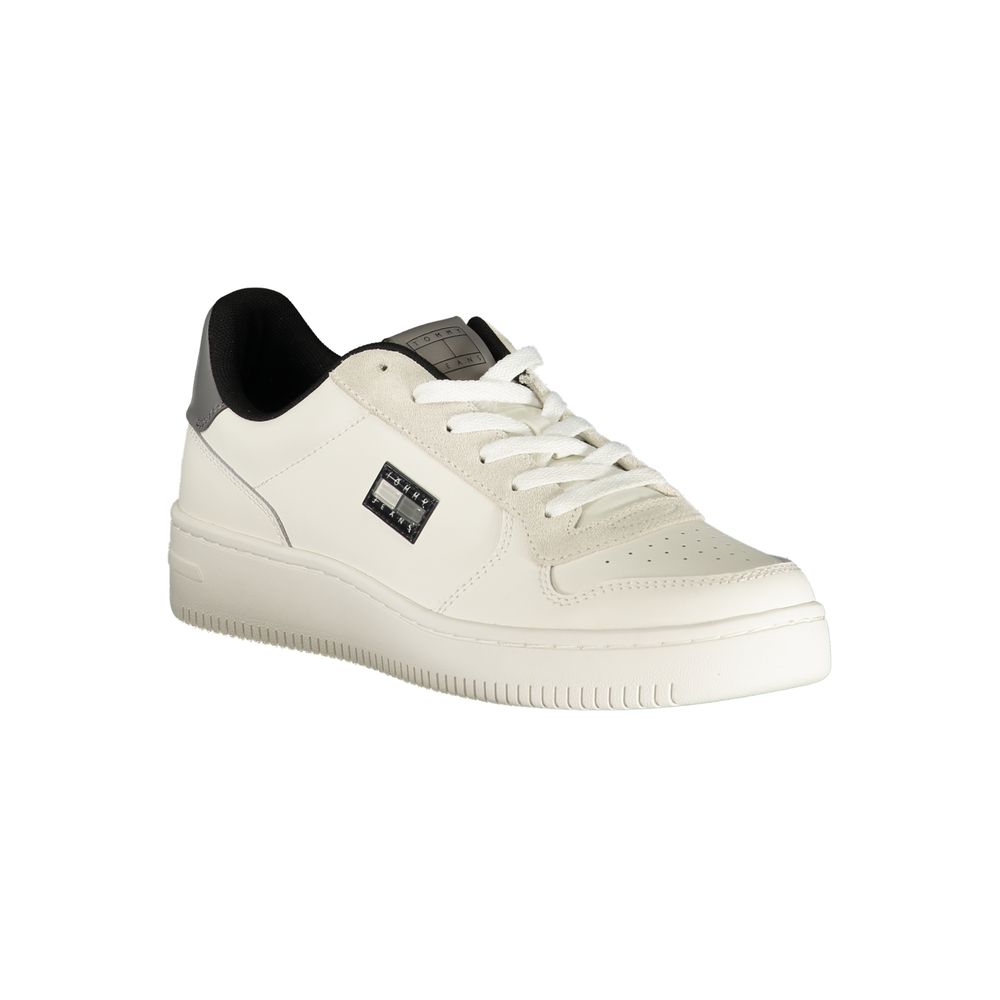 Tommy Hilfiger White Polyurethane Men Sneaker - ClickThatClicks 