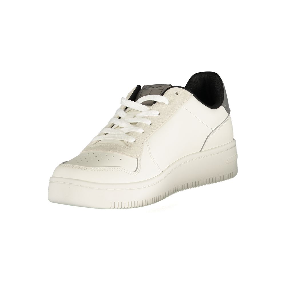 Tommy Hilfiger White Polyurethane Men Sneaker - ClickThatClicks 