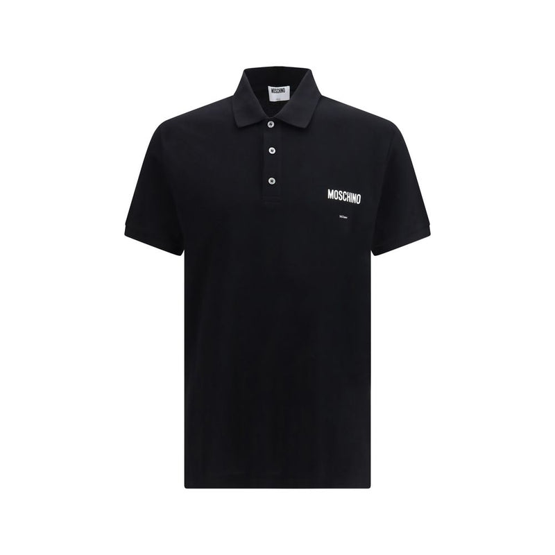 Moschino Black Cotton Polo Shirt
