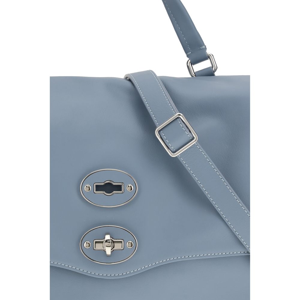 Zanellato Blue Calf Leather Bos Taurus Shoulder Bag - ClickThatClicks 
