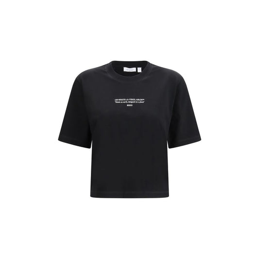 Off-White Black Cotton T-Shirt - ClickThatClicks 