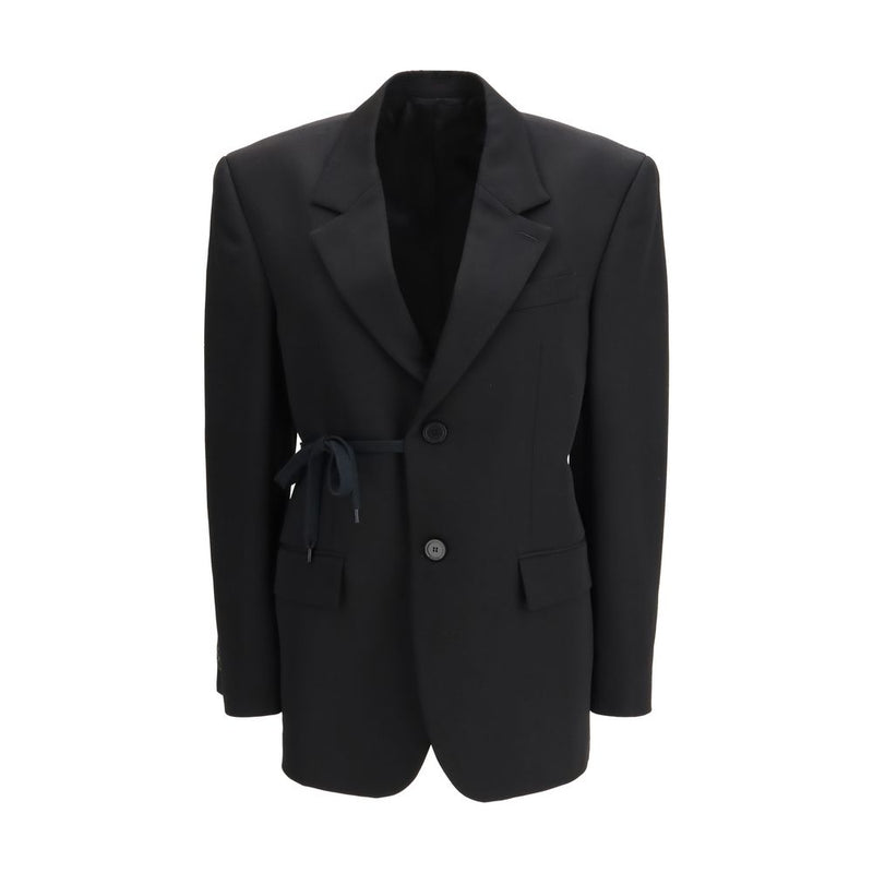 Balenciaga Black Wool Jackets And Coat