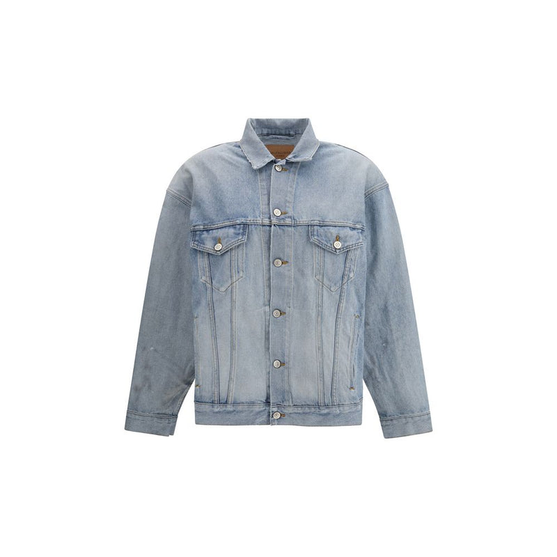 Balenciaga Blue Cotton Denim Jacket - ClickThatClicks 