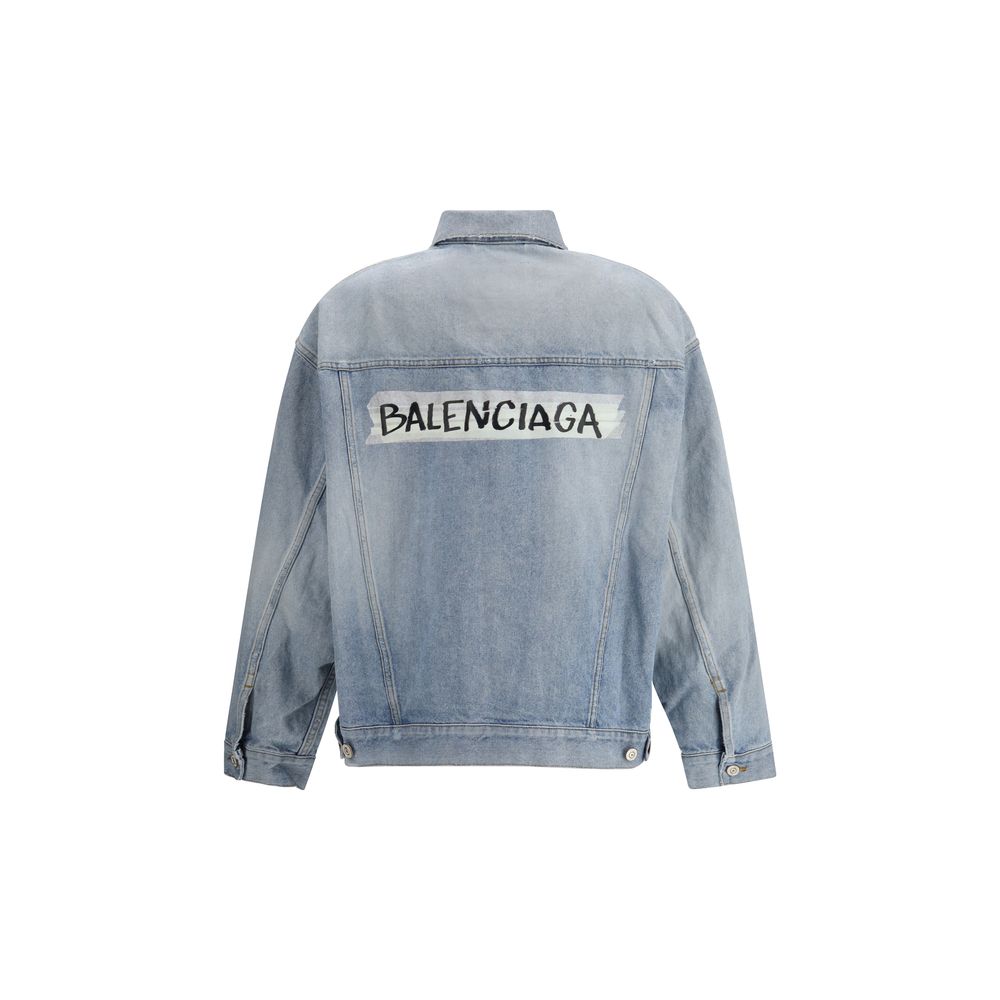Balenciaga Blue Cotton Denim Jacket - ClickThatClicks 