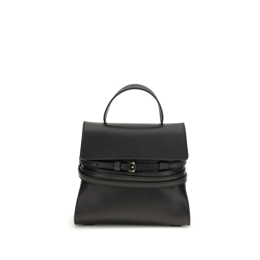 Moschino Black Calf Leather Bos Taurus Handbag - ClickThatClicks 