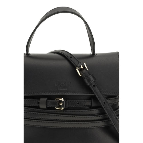 Moschino Black Calf Leather Bos Taurus Handbag - ClickThatClicks 