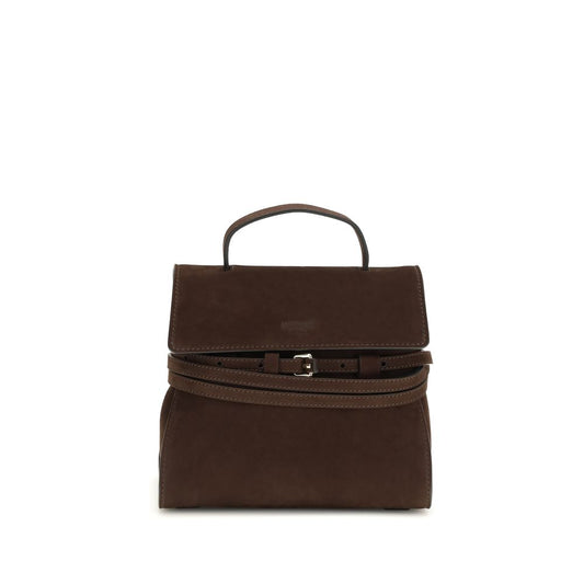 Moschino Brown Calf Leather Bos Taurus Handbag - ClickThatClicks 