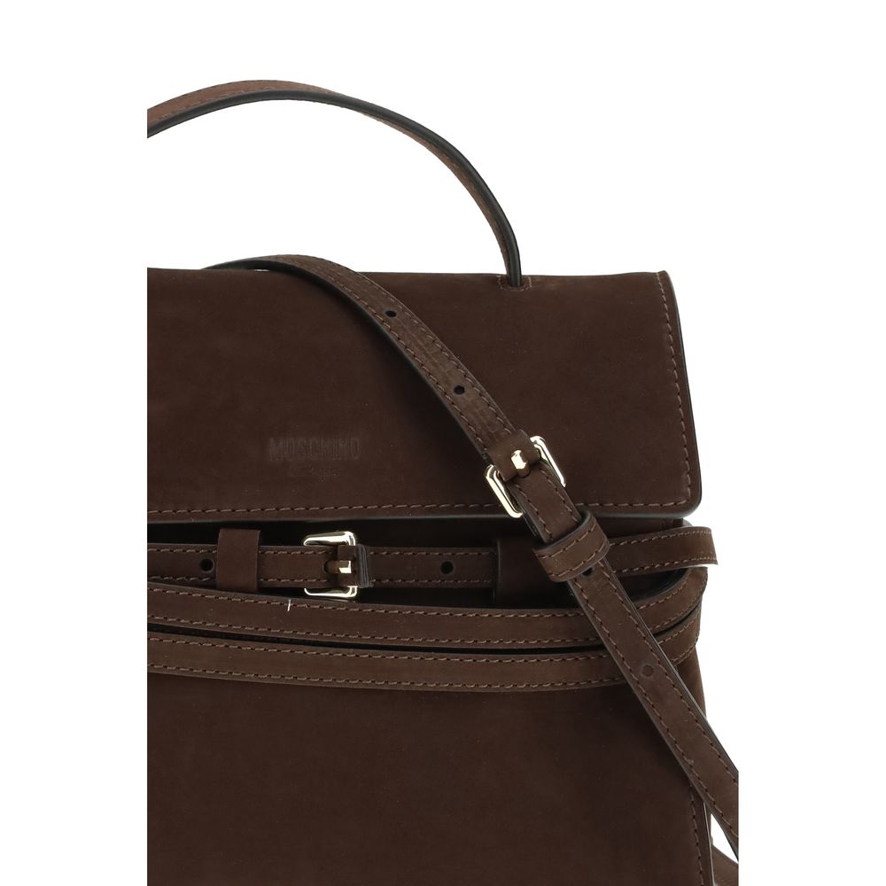 Moschino Brown Calf Leather Bos Taurus Handbag - ClickThatClicks 