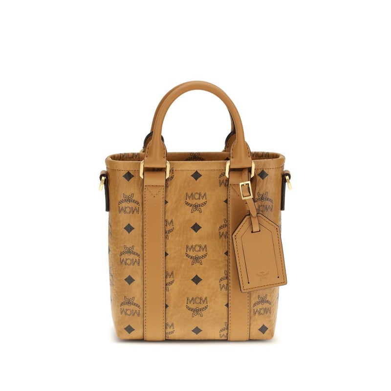 MCM Brown Fabric Shoulder Bag